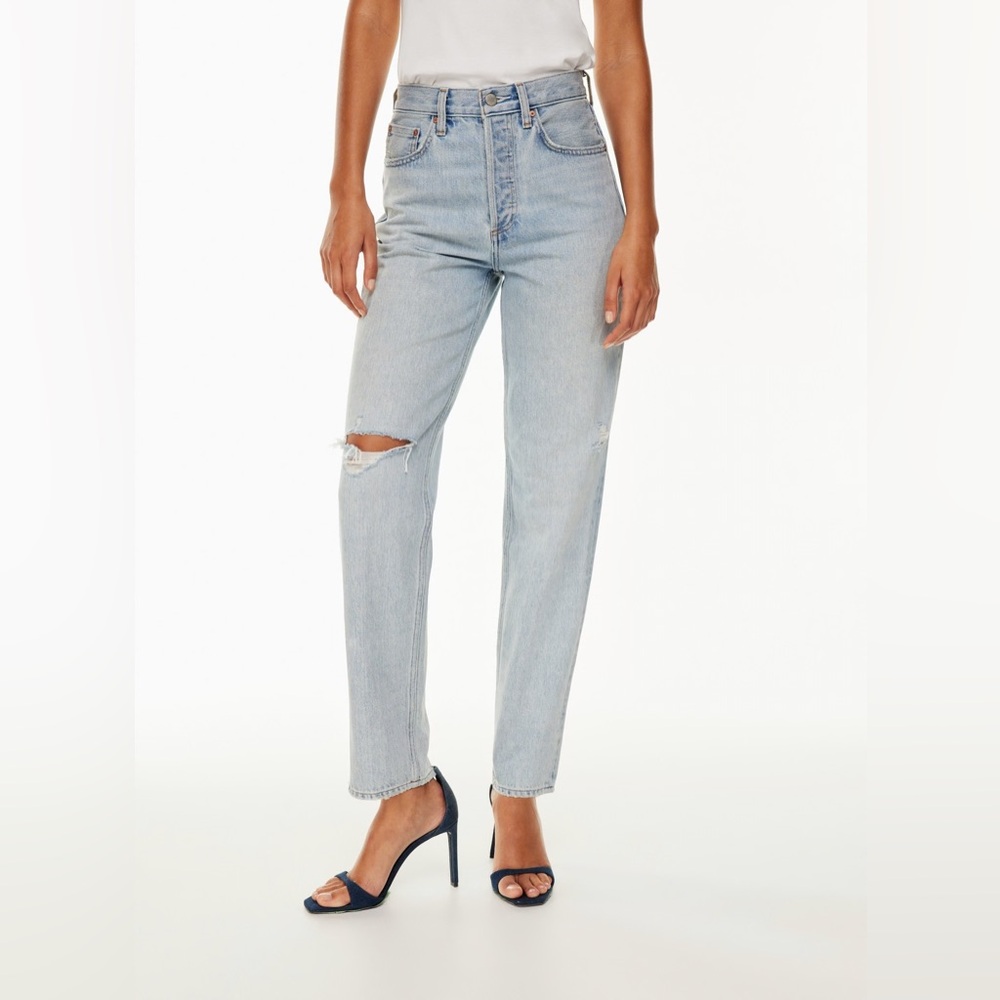 Aritzia denim forum 90s high rise boyfriend straight jeans